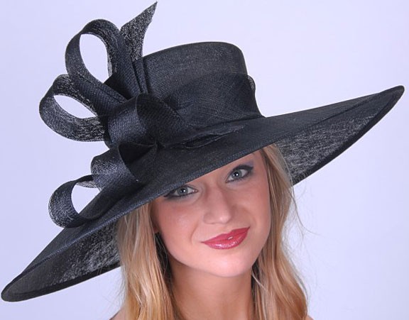 Black Wide Brim Picture Hat