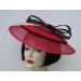 Red/Black Profile Fascinator