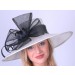 White/Black 6" Brim Picture Hat